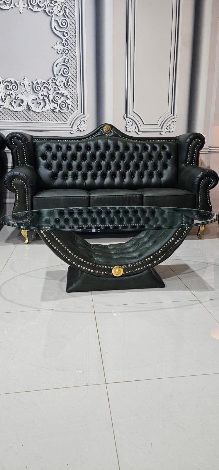 Chesterfield Sofa Deep Green Velvet, Authenticated Ex-Display - Eliz Gallery BSD