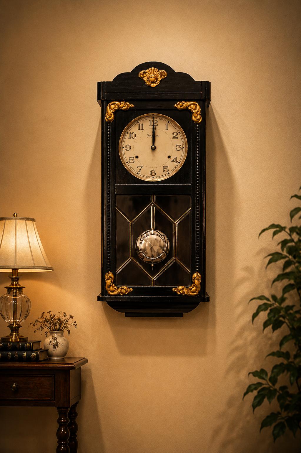 Junghans Germany Antique Wall Clock - Eliz Gallery BSD